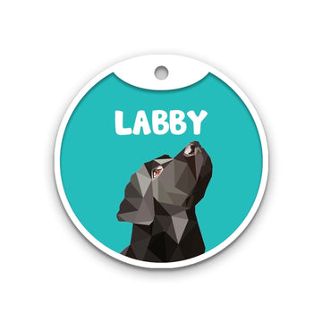 Customized Dog Id Tags - Labrador Retriever (Black)